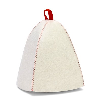 Шапка для бани и сауны «Славянка», полиэфир, шерсть, белая