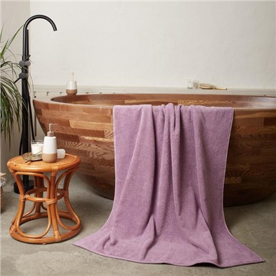Полотенце махровое «Этель» Organic Lavender 100×150 см, 100% хлопок, 420 г/м²