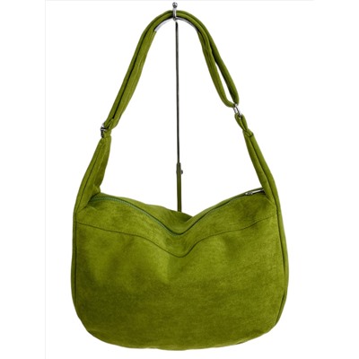 Женская сумка из искусственной замши, цвет светло зеленый