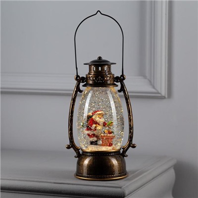 Светодиодная фигура «Дед Мороз с подарками» 14×23.5×11 см, пластик, батарейки ААх3 (не в комплекте), USB, свечение тёплое белое