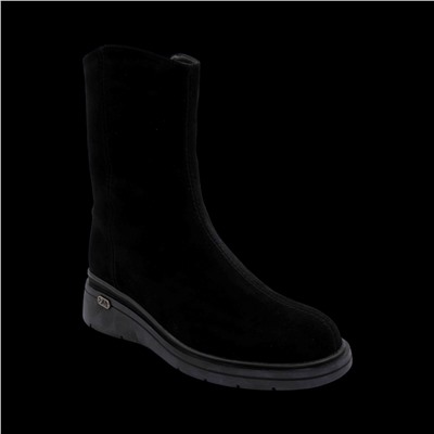 Сапоги из натуральной кожи на меху РМ-059-4 черные