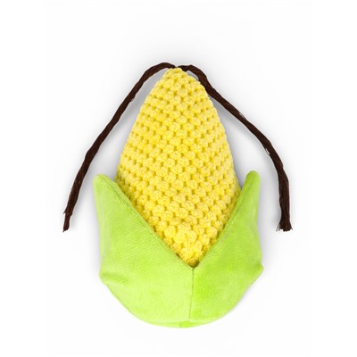 Мягкая игрушка для собак «Кукуруза», 18 см, с пищалкой, жёлтая