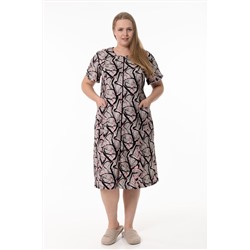 Халат с коротким рукавом из хлопка М325408ср