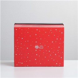 Коробка подарочная новогодняя складная Happy new year, 31×25.5×16 см, Новый год