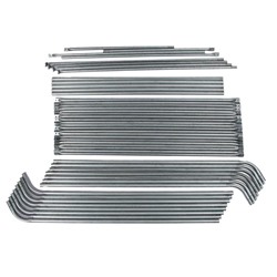 Теплица, 4.9×2.45×2.1 м, оцинкованный металл, профиль d=25 мм, чехол из спанбонда 90 г/м²