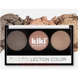 Kiki Тени для век Shadow Trio Collection Color тон 104 оливка корица бежево-коричневый