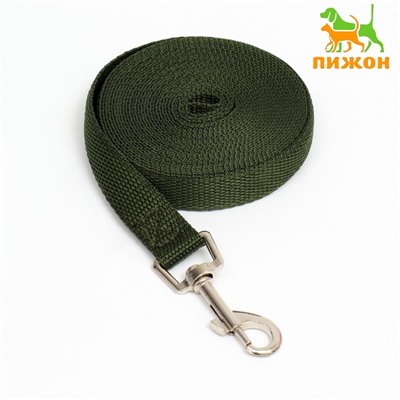 Поводок, 5 м × 2 см, зелёный