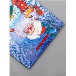 Пакет подарочный новогодний ламинированный, «Дед мороз», 18×10×22.3 см