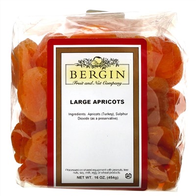Bergin Fruit and Nut Company, Крупный абрикос, 454 г (16 унций)
