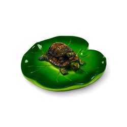 Садовая фигура из полистоуна «Черепашки», 10×11×6 см, плавающая