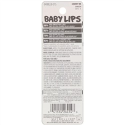 Maybelline, Увлажняющий бальзам для губ Baby Lips, вишня, 4,4 г