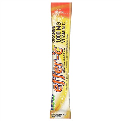 Now Foods, Effer-C, Effervescent Drink Mix, Orange, 30 Packets, 7.5 g Each