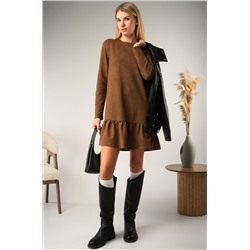 Женское платье трапеция из футера Happyfox