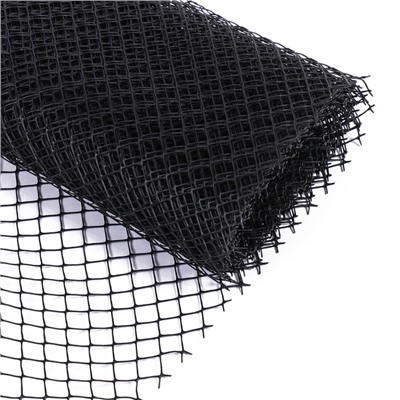 Сетка садовая, 1×10 м ячейка ромб 15×15 мм, пластиковая, чёрная, Greengo, в рулоне