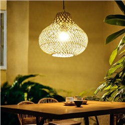Светильник потолочный из ротанга «Ария», 1×120 Вт, Е27, 30×30×30 см