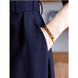 Платье-рубашка А-силуэта с поясом и карманами из плотного лиоцелла