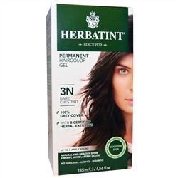 Herbatint, Перманентная краска для волос, 3N, темный каштан, 4,56 жидкой унции (135 мл)