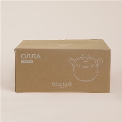 Кастрюля SL Home «Олла», 5.2 л, d=24 см, h=11.5 см, с крышкой, капсульное дно, индукция, нержавеющая сталь