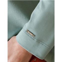 Лонгслив с принтом из премиального хлопка с эластаном