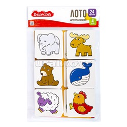 Лото для малышей Зверята  (4 карточки, 24 фишки) Baby Toys