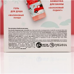 Подарочный набор новогодний «Волшебной зимы»: гель для душа 100 мл и бомбочка для ванны 40 г, Чистое счастье