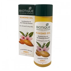 Biotique Almond Oil Eye Makeup Cleanser /Биотик Миндаль успокаивающее тоник для снятия макияжа 120мл