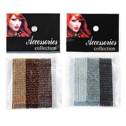 Невидимки для волос блестящие, Набор 24 штуки, длина 5 см.