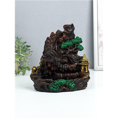 Подставка для благовоний TAKE IT EASY «Храм в горах», стелющийся дым, 18.5×18 см