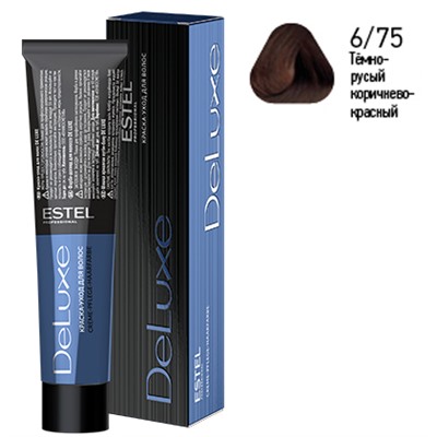 ЭстельDeLuxe Крем-краска для волос 6/75 Темно-русый коричнево-красный 60 мл