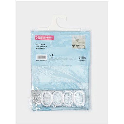 Штора для ванной Доляна «Феерия», 180×180 см, EVA