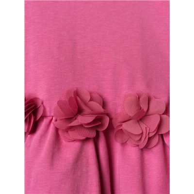 Джемпер детский трикотажный для девочек (футболка с длинными рукавами)