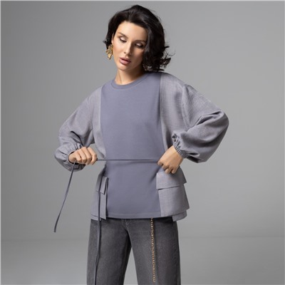 Свитшот дизайнерский, В котором удобно жить (серый)