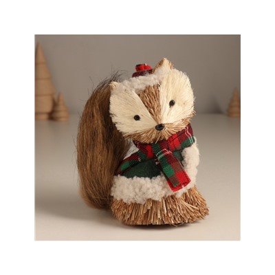 Фигурка новогодняя «Енотик в зимней одёжке», 8×13×14 см