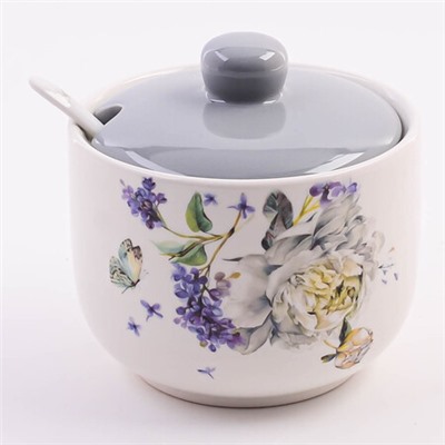 60215 Сахарница 3пр 520мл Букет фантазий доломит LR (х36)