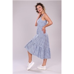 Сарафан женский в полоску на бретелях 11