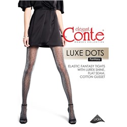 Фантазийные CONTE LUXE DOTS Колготки с люрексом и рисунком «в точку»