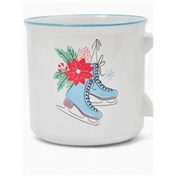 Кружка чайная новогодняя «Зимние коньки», 530 мл