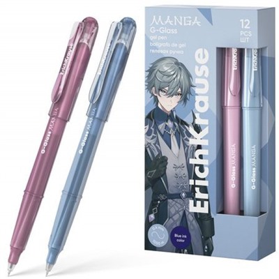 Ручка гелевая G-Glass Stick Manga 0.5 мм синяя 61305 ErichKrause