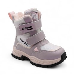 Ботинки мембранные на меху В6675-15 светло фиолетовые