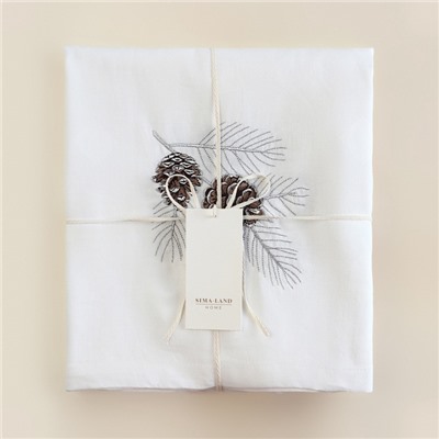 Скатерть с вышивкой SL HOME «Новый год», 145×180, лён 100%