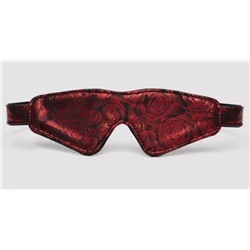 Двусторонняя красно-черная маска на глаза Reversible Faux Leather Blindfold