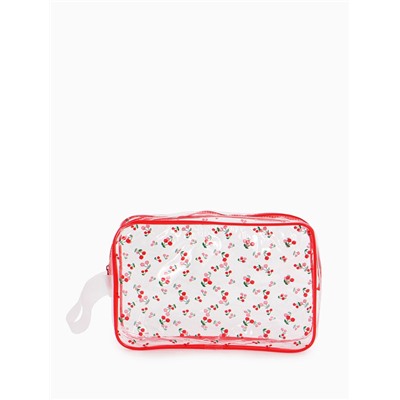 Косметичка для бассейна «Вишня», с ручкой, на молнии, пвх, прозрачная