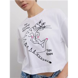 Футболки CONTE LD 2715 Укороченная футболка из хлопка с рисунком