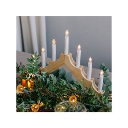 Светодиодная фигура «Рождественская горка» 39.5×33×5 см, дерево, 220 В, эффект пламени