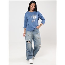 Фрактал - футболка индиго