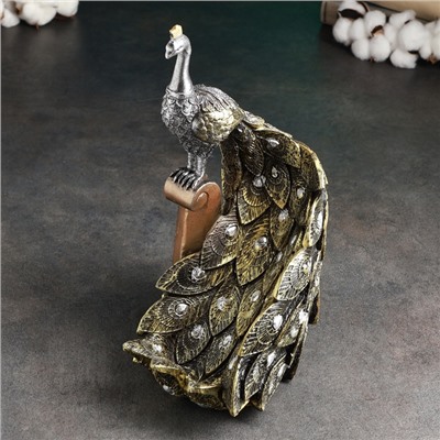 Подставка для бутылки «Павлин с хвостом», полистоун