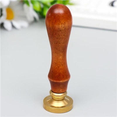 Печать для сургуча с деревянной ручкой «Корона с буквой E», 9×2.5×2.5 см