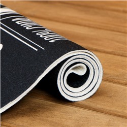 Коврик - лежак для бани и сауны с принтом «Крутой мужик, самый лучший на свете», 150×50 см, полиэфир 70%, шерсть 30%, «Банная забава»