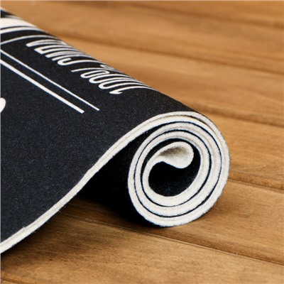 Коврик - лежак для бани и сауны с принтом «Крутой мужик, самый лучший на свете», 150×50 см, полиэфир 70%, шерсть 30%, «Банная забава»