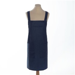 Фартук «Этель. Стиль», синий, 60×75 см, 60% п/э, 20% хлопок, 20% лён